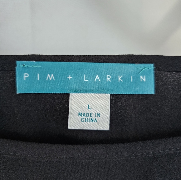 Pim + Larkin Polyester Sleeveless Blouse Womens L - Picture 3 of 4